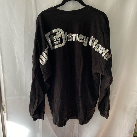 Walt Disney World Spirit Jersey Sequin Black Silver size Small - Picture 4 of 9